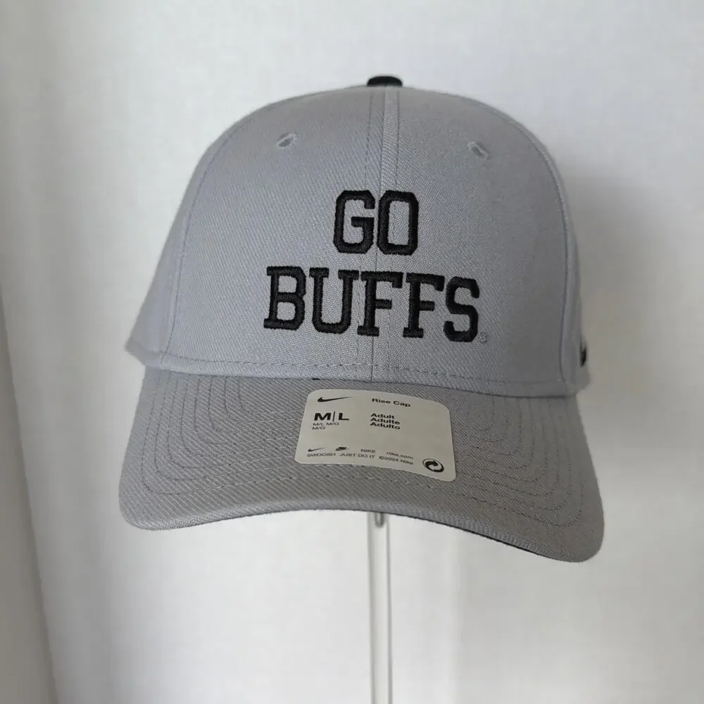 Nike Dri-FIT Rise Colorado Buffaloes Go Buffs CU Logo Cap Gray M/L